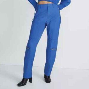 NEW Rag & Bone Kai Flight Poplin Cargo Pants Women’s Size 00 BRIGHT BLUE Purple